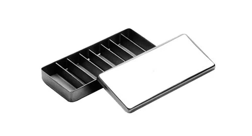 Estojo de Inox Liso p/ Endodontia c/ 08 Divisões Milleniun 12X05X02cm - Fava