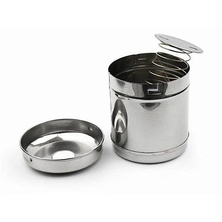 Porta Algodão de Inox c/ Mola - Fava