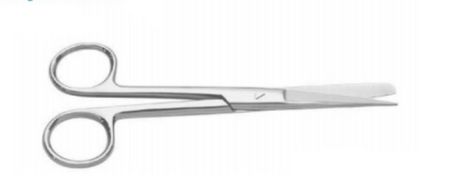 Tesoura Cirurgica Romba-Fina Curva 17cm - Golgran
