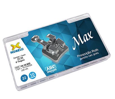 Kit de Bráquete Roth Max 022 (10 Casos) 9 Ângulo - Morelli