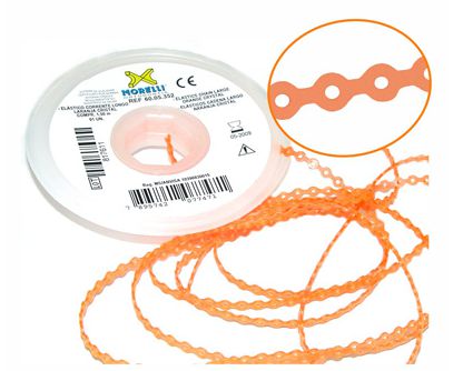 Elástico Corrente Longo Laranja Cristal - Morelli