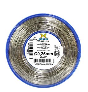 Fio p/ Amarrilho CrNi Redondo Ø0,25mm (.010") - Morelli