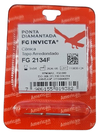 Ponta Diamantada Invicta FG 2134F - American Burrs