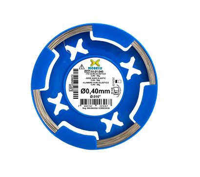 Fio Ortodôntico Duro Elástico CrNi Redondo Ø0,40mm (.016") - Morelli