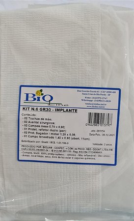 Kit Cirúrgico nº 6 Implante GR30 - Bioline