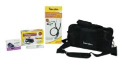 Kit Acadêmico c/ Esteto e Esfigmo Preto, Termômetro Digital e Oxímetro - G-Tech