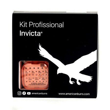 Kit de Pontas Diamantadas Invicta Acabamento Ultra Fino em Restaurações - American Burrs