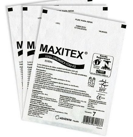 Luva Cirúrgica Látex c/ Pó 7,0 – Maxitex