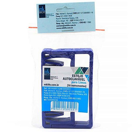 Estojo p/ Esterilização p/ 16 Limas - MK Life