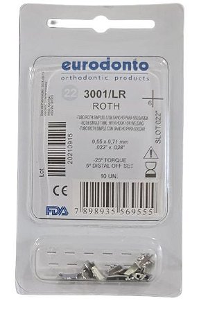 Tubo Simples Solda Roth 1º Molar Inf/Dir (46) - Eurodonto