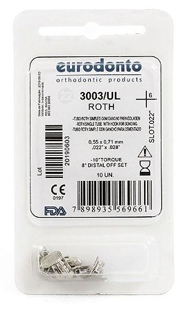 Tubo Cola Simples Roth 1º Molar Sup/Esq (26) - Eurodonto