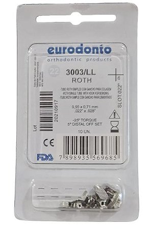 Tubo Simples Cola Roth 1º Molar Inf/Esq (36) - Eurodonto