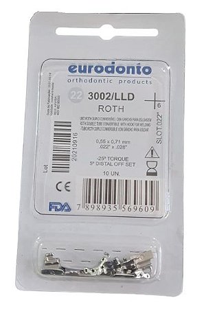 Tubo Duplo Solda Roth 1º Molar Inf/Esq (36) - Eurodonto