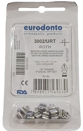 Tubo Triplo Solda Roth 1º Molar Sup/Dir (16) - Eurodonto