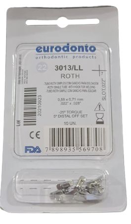 Tubo Simples Solda Roth 2º Molar Inf/Esq (37) - Eurodonto