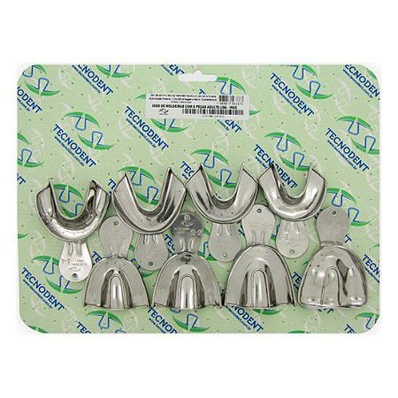 Moldeira Total Lisa Adulto Dentada Inox - Tecnodent