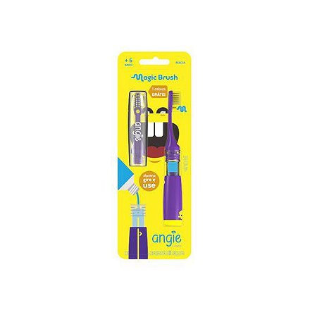 Escova Dental Infantil Magic Brush Macia +5 Roxa Angie - Angelus
