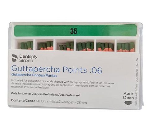 Guta Percha Points Maillefer .06 nº 35 - Dentsply Sirona