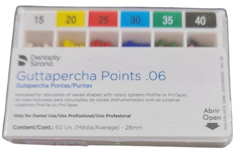 Guta Percha Points Maillefer .06 Nº 15-40 - Dentsply Sirona