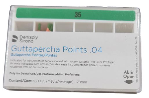 Guta Percha Points Maillefer .04 nº 35 - Dentsply Sirona