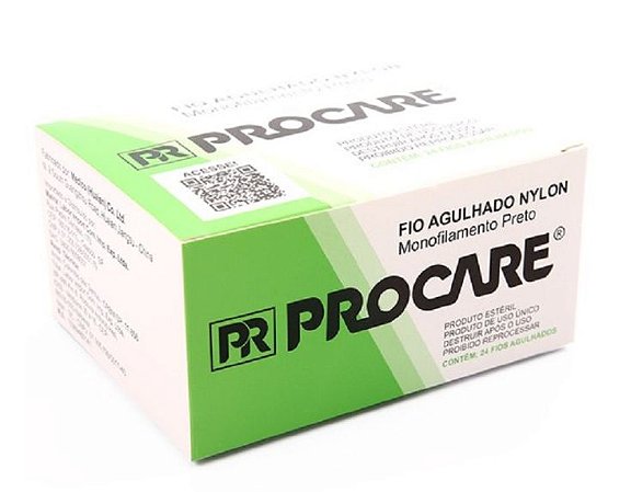 Fio de Sutura Nylon 2-0 Agulha 30mm - Procare