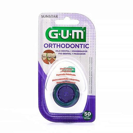 Fio Dental Ortodôntico + Passador - Gum