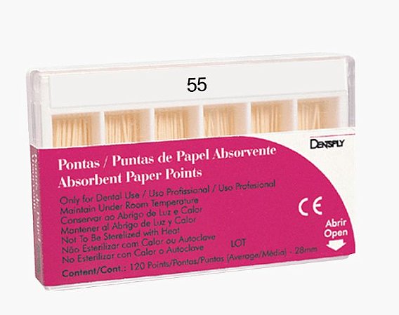 Ponta de Papel Absorvente N.55 - Dentsply Sirona