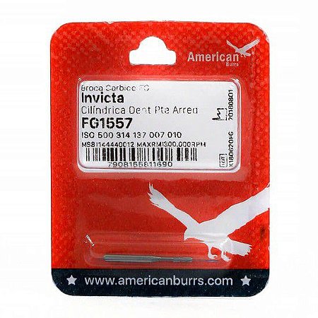 Broca Carbide Operatória Cônica Dentada Ponta Plana Longa FG 1557 Invicta - American Burrs