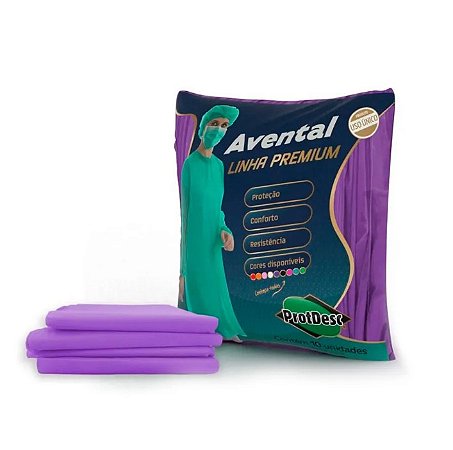 Avental Manga Longa 20g AFG Tam U Lilás - Protdesc