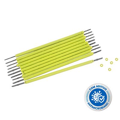 Elástico Ligadura Bengalinha Antimicrobiano Verde Lima - Morelli