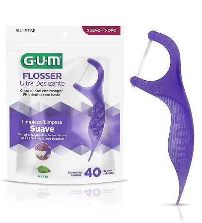Fio Dental Flosser Ultra Deslizante - Gum