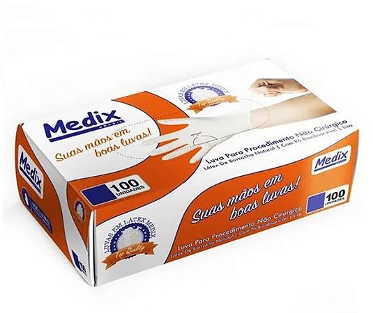Luva de Procedimento Látex c/ Pó Tam. M - Medix