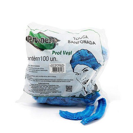 Touca Sanfonada Azul - Protdesc