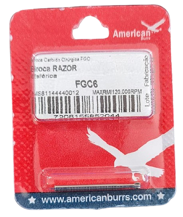 Broca Carbide Cirúrgica Esférica FGC 6 Razor - American Burrs
