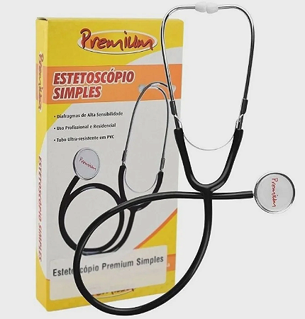 Estetoscópio Premium Simples Pediátrico Cor Preto – G-Tech
