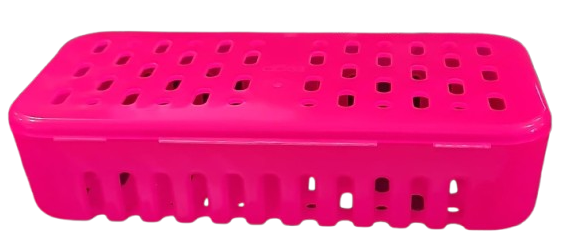 Estojo Plástico p/ Esterilização Grande Pink Flúor - Nova OGP