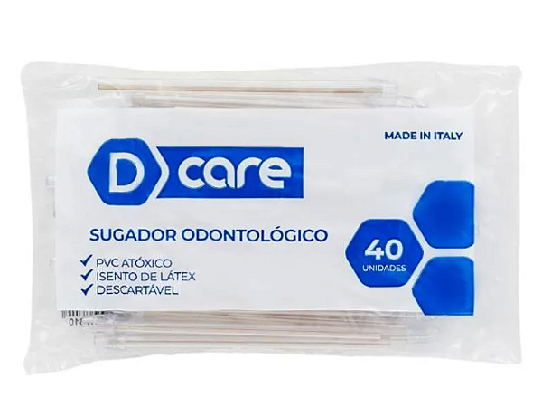 Sugador Odontológico (Dreno Sucção) Transparente - D Care