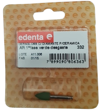 Polidor Diamantado de Cerâmica Ceragloss AR Chama Grande Verde- Edenta