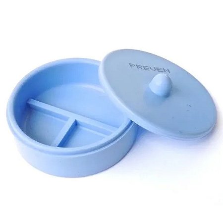 Cápsula de Petry Silicone c/ 03 Divisórias Azul Céu - Preven