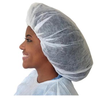 Touca Descartável Afro Branco GR Média 0,80x0,80 Tamanho G - Dejamaro