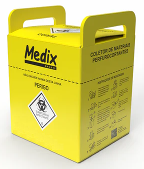 Coletor Perfuro Cortante Amarelo Premium 13l – Medix