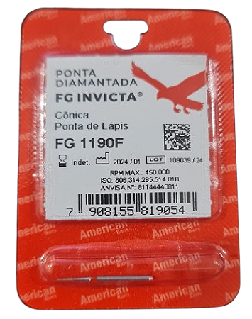 Ponta Diamantada FG 1190F Invicta - American Burrs