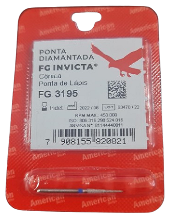 Ponta Diamantada FG 3195 Invicta - American Burrs