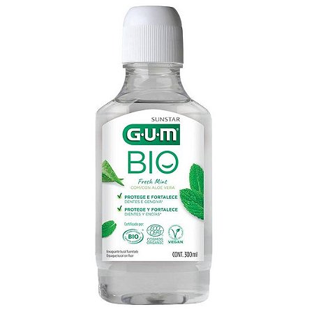Enxaguante Bucal Adulto Bio Fresh Mint c/ Aloe Vera - Gum
