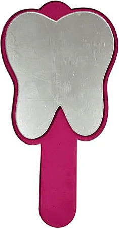 Espelho de Mão Acrílico Odontológico Rosa Pink - Lysanda