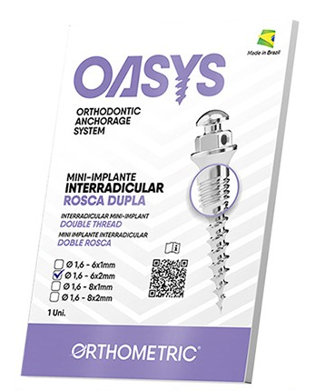 Mini-Implante Interradicular Oasys Rosca Dupla Diam.1,6 Comp.6x2mm - Orthometric