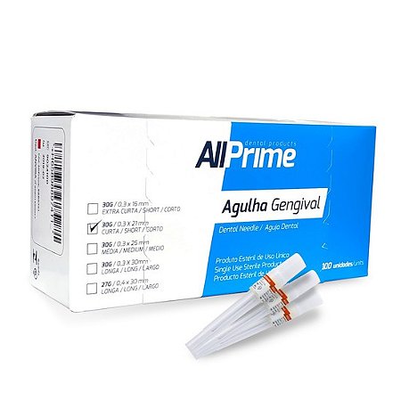 Agulha Gengival 30g Curta - AllPrime