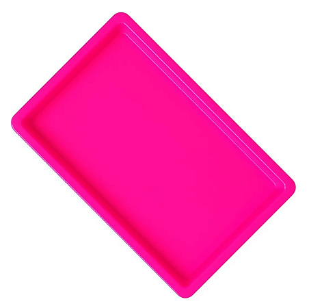 Bandeja Plástica Autoclavável Grande 24X15,8X1,4 Rosa - Nova OGP