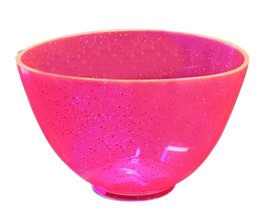 Cuba de Borracha Média Rosa Glitter 350ml - Nova OGP