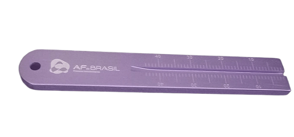 Régua Endodôntica Milimetrada Alumínio 40mm Roxa - AF do Brasil